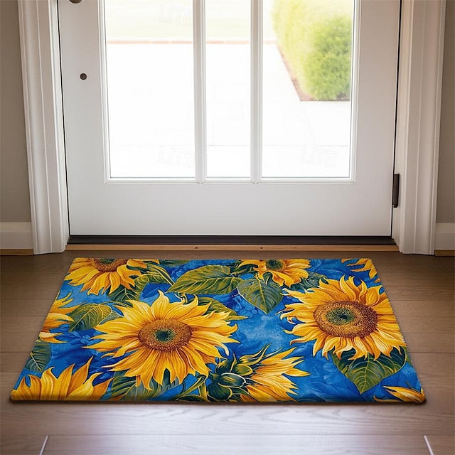 Autumn Sunflowers Doormat Kitchen Mat Floor Mat Non-Slip Area Rug Oil Proof Rug Indoor Outdoor Mat Bedroom Decor Bathroom Mat Entrance Rug