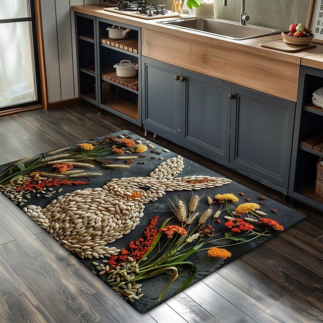 Fish Meat Doormat Kitchen Mat Floor Mat Non-Slip Area Rug Oil Proof Rug Indoor Outdoor Mat Bedroom Decor Bathroom Mat Entrance Rug