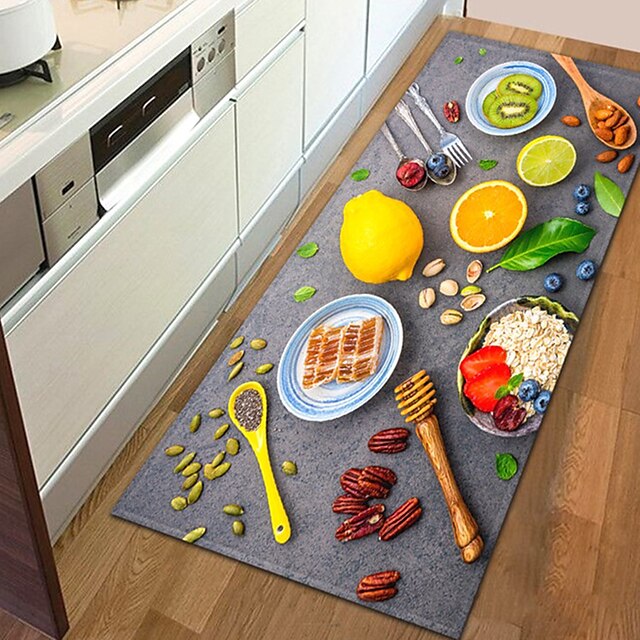 Vegetables Area Rug Kitchen Mat Non-Slip Oil Proof Floor Mat Livingroom Rug Indoor Outdoor Mat Bedroom Decor Bathroom Mat Entrance Rug Door Mat