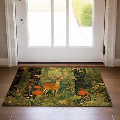 Elk Animal Doormat Floor Mats Washable Rugs Kitchen Mat Non-Slip Oil Proof Rug Indoor Outdoor Mat Bedroom Decor Bathroom Mat Entrance Rug