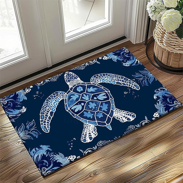 Sea Turtle Doormat Kitchen Mat Floor Mat Non-Slip Area Rug Oil Proof Rug Indoor Outdoor Mat Bedroom Decor Bathroom Mat Entrance Rug