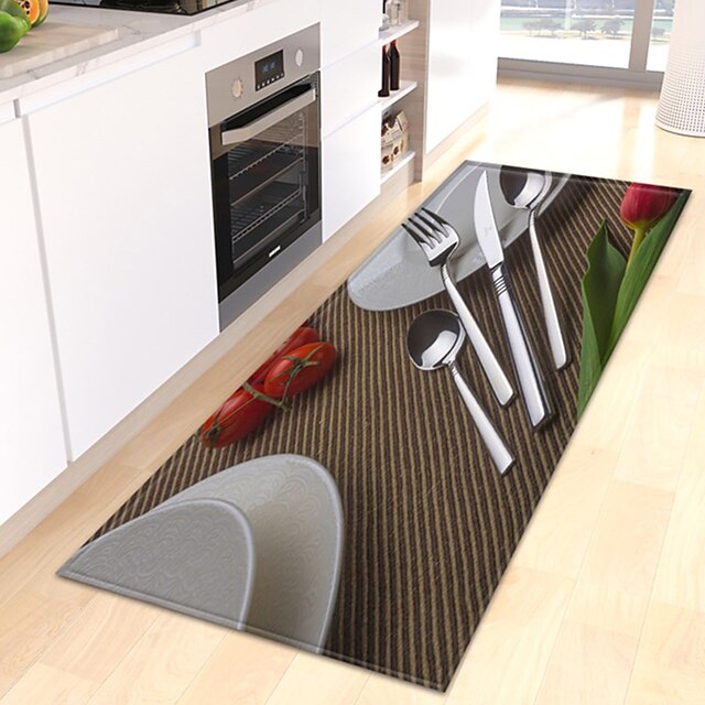 Cutlery Area Rug Kitchen Mat Non-Slip Oil Proof Floor Mat Livingroom Rug Indoor Outdoor Mat Bedroom Decor Bathroom Mat Entrance Rug Door Mat