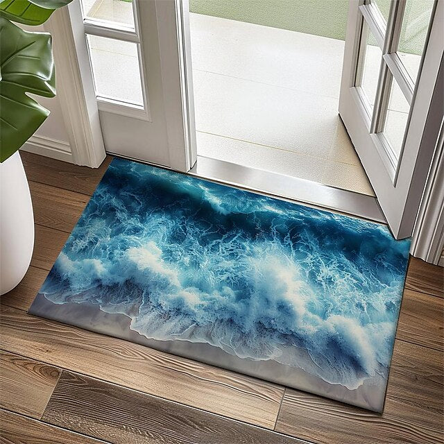 Beach View Doormat Kitchen Mat Floor Mat Non-Slip Area Rug Oil Proof Rug Indoor Outdoor Mat Bedroom Decor Bathroom Mat Entrance Rug