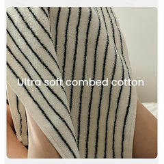 Cotton Towel Face Towel Classic Striped Combed Bathroom Towel Skin-friendly Absorbent Bath Towel