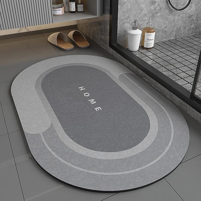 Diatomaceous Earth Bath Mat Super Absorbent Toilet Door Quick-Drying Foot Mat Entry Door Mat Non-Slip Mat