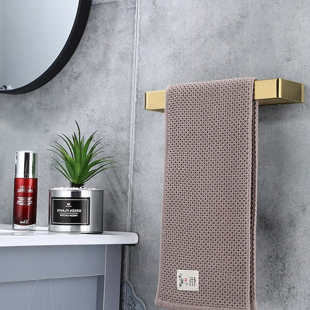 Bathroom Towel Rack Hand Towel Rail Black Towel Bar SUS304 Stainless Steel 26cm Wall Mounted Towel Rack(Black/Golden/Brushed Nickel)