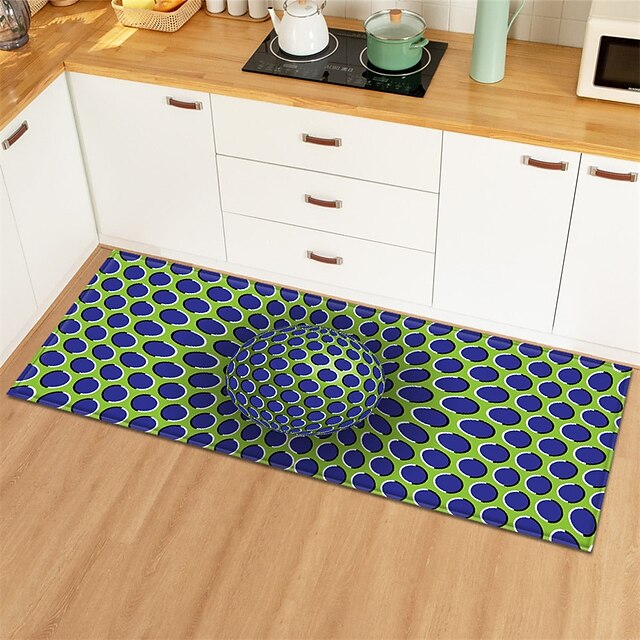 3D Vortex Pattern Area Rug Kitchen Mat Non-Slip Oil Proof Floor Mat Livingroom Rug Indoor Outdoor Mat Bedroom Decor Bathroom Mat Entrance Rug Door Mat