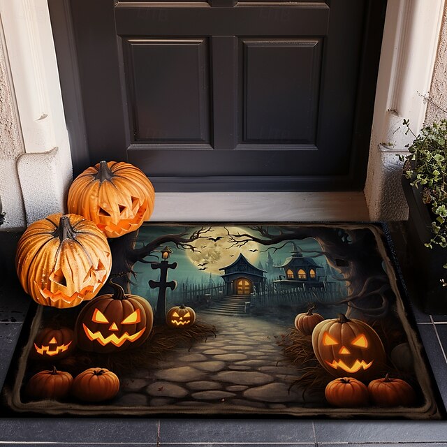 Doormat Skeleton Motorcycle Kitchen Mat Floor Mat Non-Slip Area Rug Oil Proof Rug Indoor Outdoor Mat Bedroom Decor Bathroom Mat Entrance Rug