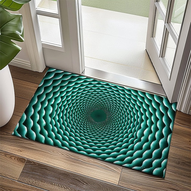 3D Vortex Doormat Kitchen Mat Floor Mat Non-Slip Area Rug Oil Proof Rug Indoor Outdoor Mat Bedroom Decor Bathroom Mat Entrance Rug Optical Illusion