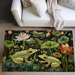 Frogs Pound Area Rug Kitchen Mat Non-Slip Oil Proof Floor Mat Livingroom Rug Indoor Outdoor Mat Bedroom Decor Bathroom Mat Entrance Rug Door Mat