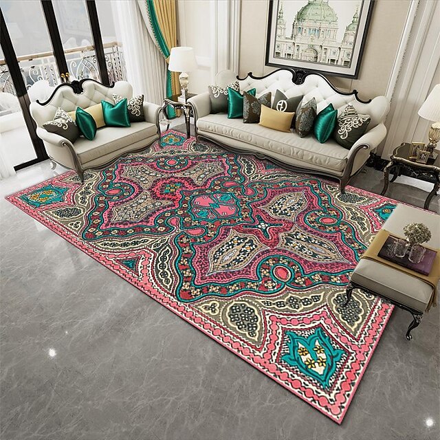 Bohemian Persian Floor Mat Area Rug Non Slip Living Room Sofa Blanket Coffee Table Mat