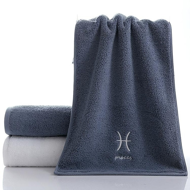 Constellation Towel 100% Cotton Towel Creative  Couple Gift Thickened Sports Face Towel Pure Cotton Towel