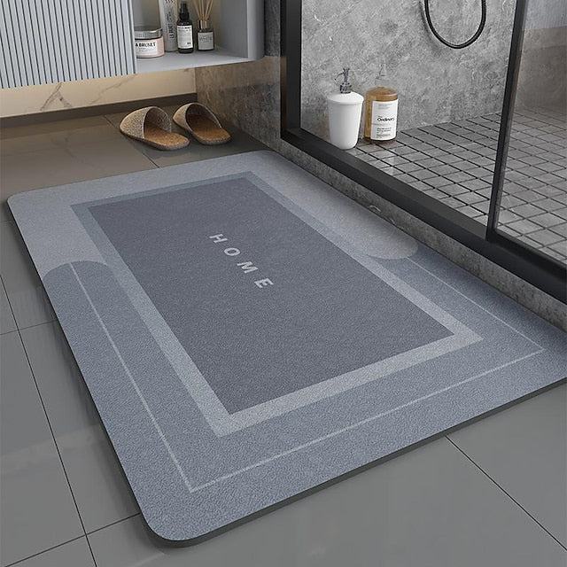 Diatomaceous Earth Bath Mat Super Absorbent Toilet Door Quick-Drying Foot Mat Entry Door Mat Non-Slip Mat