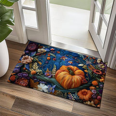 Autumn Quilt Pumpkin Doormat Kitchen Mat Floor Mat Non-Slip Area Rug Oil Proof Rug Indoor Outdoor Mat Bedroom Decor Bathroom Mat Entrance Rug