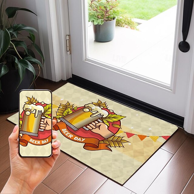 Custom Rug Doormat Floor Mats Washable Rugs Kitchen Mat Non-Slip Oil Proof Rug Indoor Outdoor Mat Bathroom Mat Entrance Rug Add Your Design Gift Personalized German Oktoberfest Gift Custom Made