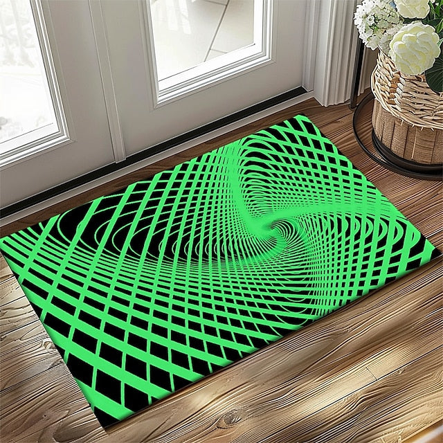 3D Vortex Doormat Kitchen Mat Floor Mat Non-Slip Area Rug Oil Proof Rug Indoor Outdoor Mat Bedroom Decor Bathroom Mat Entrance Rug Optical Illusion