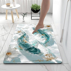 Abstract Graph Bathroom Bath Mats Creative Absorbent Bathroom Rug Diatomaceous Earth Non Slip mats