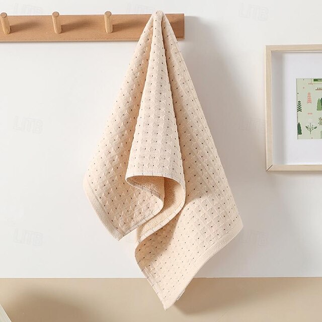 Japanese And Korean Muji Style Cotton Gauze Gift Towel Waffle Soft, Breathable And Absorbent Adult Face Towel