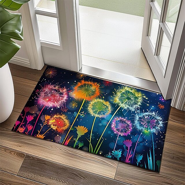 Dandelion Doormat Kitchen Mat Floor Mat Non-Slip Area Rug Oil Proof Rug Indoor Outdoor Mat Bedroom Decor Bathroom Mat Entrance Rug