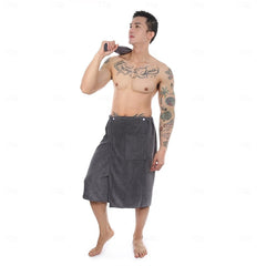 Men's Fiber Bath Towel, Absorbent Towel, Hot Spring Vacation Beach Hotel, Leisure Home, Bathroom Towel, Bath Skirt Set