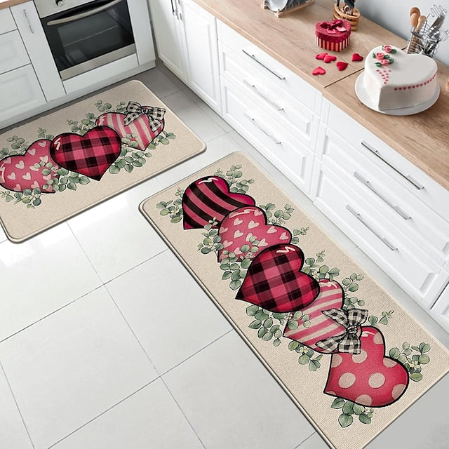 Valentine's Day Area Rug Kitchen Mat Non-Slip Oil Proof Floor Mat Livingroom Rug Indoor Outdoor Mat Bedroom Decor Bathroom Mat Entrance Rug Door Mat