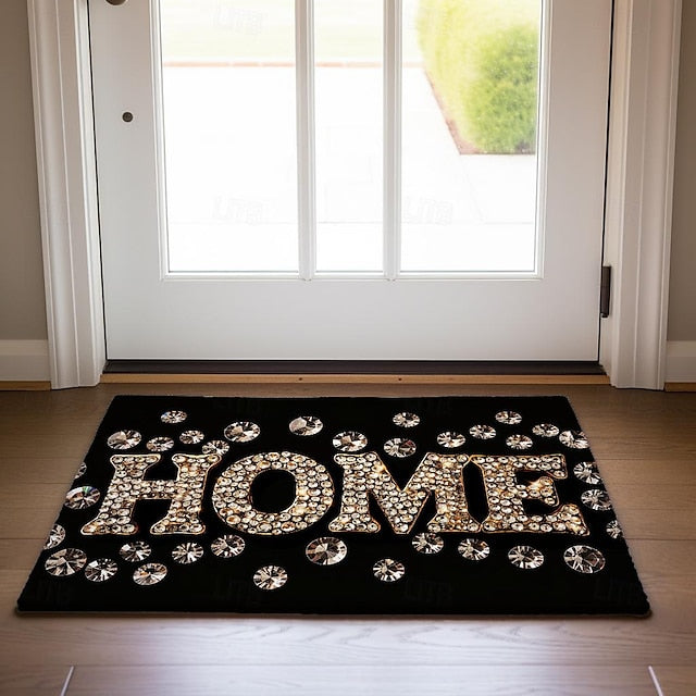 Crystal Home Doormat Floor Mats Washable Rugs Kitchen Mat Non-Slip Oil Proof Rug Indoor Outdoor Mat Bedroom Decor Bathroom Mat Entrance Rug