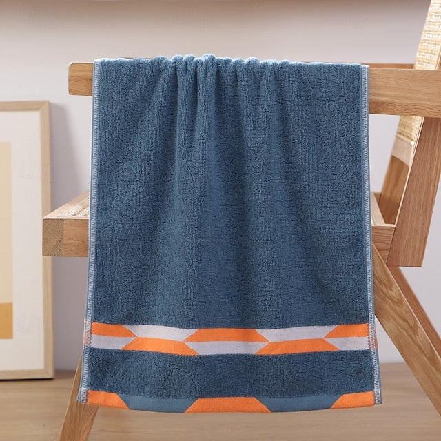 100% Cotton 34*74cm Absorbent Face Towels,Thickened Men's Couple Cotton Towels, Highly Absorbent Towels For Bathrooms, Gyms, Hotels And Spas, Solid Color Bath Towel