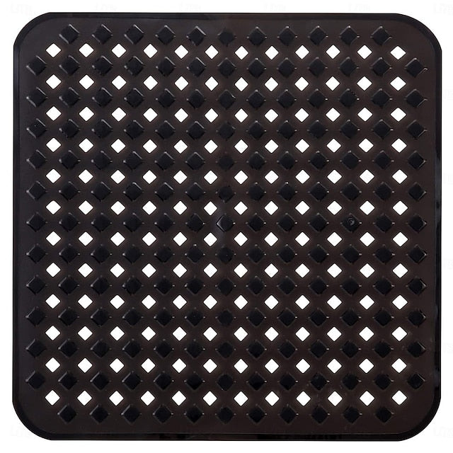 Shower Mats with Drain Hole - Non-Slip Bathtub Mat for Bathroom, Anti-Mildew, Quick-Drying, Comfortable and Safe for Kids and Elderly