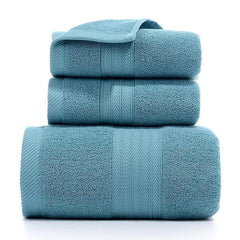 Thickened Bath Towels Set of 3,100% Turkish Cotton Ultra Soft Bath Sheets, Highly Absorbent Large Bath Towel for Bathroom, Premium Quality Shower Towel, 1PC Bath Towel&1PC Hand Towel&1PC Washcloth