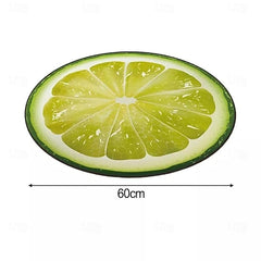 Fruit Rug Floor Mat Non-Slip Round Area Rugs Kitchen Floor Mat Soft Carpet for Bedroom Livingroom Bedside