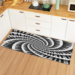 3D Vortex Pattern Area Rug Kitchen Mat Non-Slip Oil Proof Floor Mat Livingroom Rug Indoor Outdoor Mat Bedroom Decor Bathroom Mat Entrance Rug Door Mat