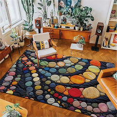 Quilting Art Dots Area Rug Kitchen Mat Non-Slip Oil Proof Floor Mat Livingroom Rug Indoor Outdoor Mat Bedroom Decor Bathroom Mat Entrance Rug Door Mat