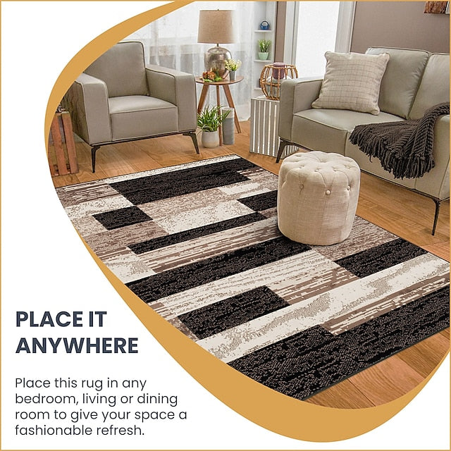 Geometric Woodland Runner Rug Kitchen Mat Non-Slip Oil Proof Rug Indoor Outdoor Mat Bedside Bedroom Decor Bathroom Mat Entrance Rug Door Mat