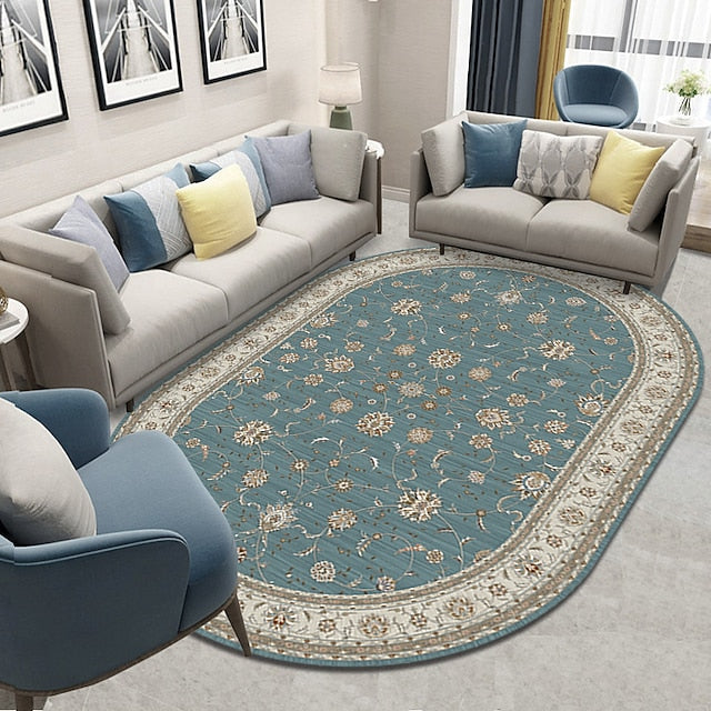 Simple European Retro Style Living Room Coffee Table Carpet Homestay Bedroom Large Area Covered with Kitchen Carpet for Entry