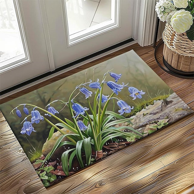 Countryside Tuilps Doormat Floor Mats Washable Rugs Kitchen Mat Non-Slip Oil Proof Rug Indoor Outdoor Mat Bedroom Decor Bathroom Mat Entrance Rug