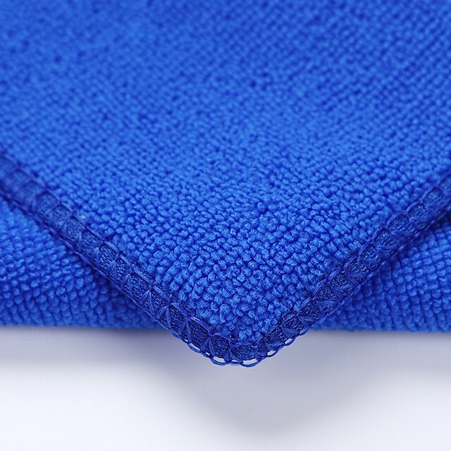 5pcs Car towels ultra-fine fiber car towels car towels glass towels kitchen small square towels absorbent car wash towels widely used for cleaning blue towels