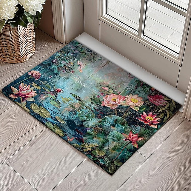 Countryside Tuilps Doormat Floor Mats Washable Rugs Kitchen Mat Non-Slip Oil Proof Rug Indoor Outdoor Mat Bedroom Decor Bathroom Mat Entrance Rug