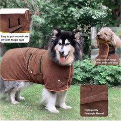 Pet Towel Absorbent Quick-drying Large Dog Bathrobe Green Pet It Wrap Waist Bathrobe