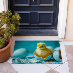 Breaking Egg Easter Doormat Floor Mats Washable Rugs Kitchen Mat Non-Slip Oil Proof Rug Indoor Outdoor Mat Bedroom Decor Bathroom Mat Entrance Rug