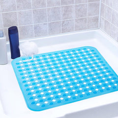 Shower Mats with Drain Hole - Non-Slip Bathtub Mat for Bathroom, Anti-Mildew, Quick-Drying, Comfortable and Safe for Kids and Elderly