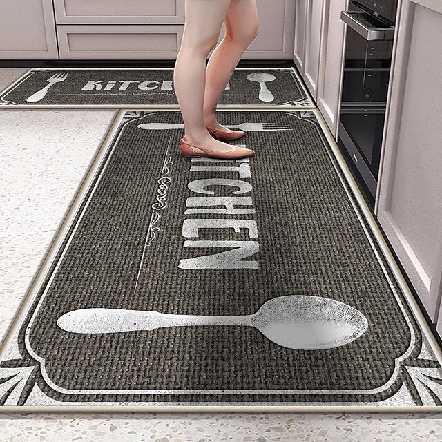 Letter Character Kitchen Mat Non-Slip Rug Indoor Outdoor Mat Bedroom Decor Bathroom Mat Entrance Rug Door Mat