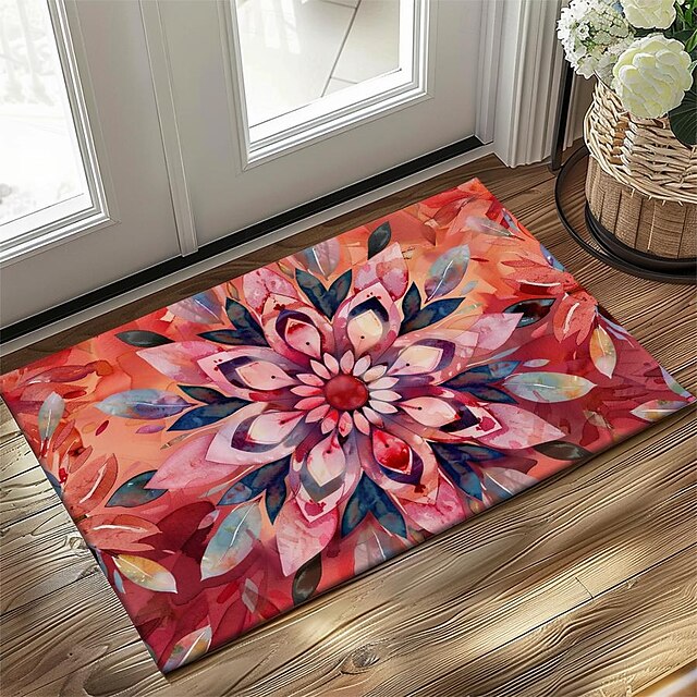 3D Flower Doormat Kitchen Mat Floor Mat Non-Slip Area Rug Oil Proof Rug Indoor Outdoor Mat Bedroom Decor Bathroom Mat Entrance Entryway Rug