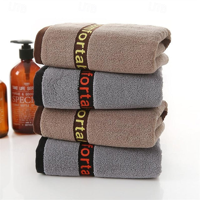 100% Cotton Absorbent Face Towels,Thickened Men's Couple Cotton Towels, Highly Absorbent Towels For Bathrooms, Gyms, Hotels And Spas, Solid Color Bath Towel