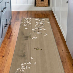 Chinese Floral Kitchen Rugs Anti Slip Door Mats for Kitchen Floor Kitchen Rugs and Mats Non Skid Waterproof Kitchen Runner Comfort Standing Mat