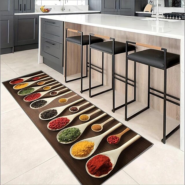 Seasoning Kitchen Mat Non-Slip Oil Proof Rug Indoor Outdoor Mat Bedroom Decor Bathroom Mat Entrance Rug Door Mat