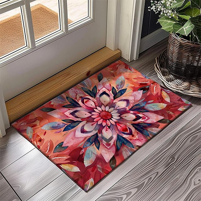 3D Flower Doormat Kitchen Mat Floor Mat Non-Slip Area Rug Oil Proof Rug Indoor Outdoor Mat Bedroom Decor Bathroom Mat Entrance Entryway Rug