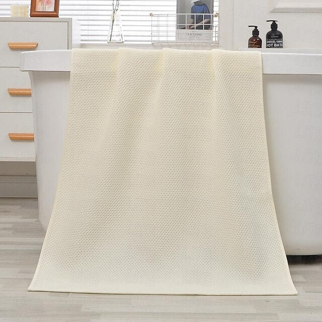 Waffle Style 100% Cotton Bath Towel, Lightweight, Breathable, Absorbent, And Quick Drying Japanese Honeycomb Bath Towel Multi Colors