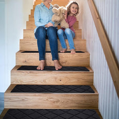 Stair Treads for Wooden Steps - 8x30in Carpet Stairs Runner Indoor Non-Slip Stair Mats for Kids Elders and Pets