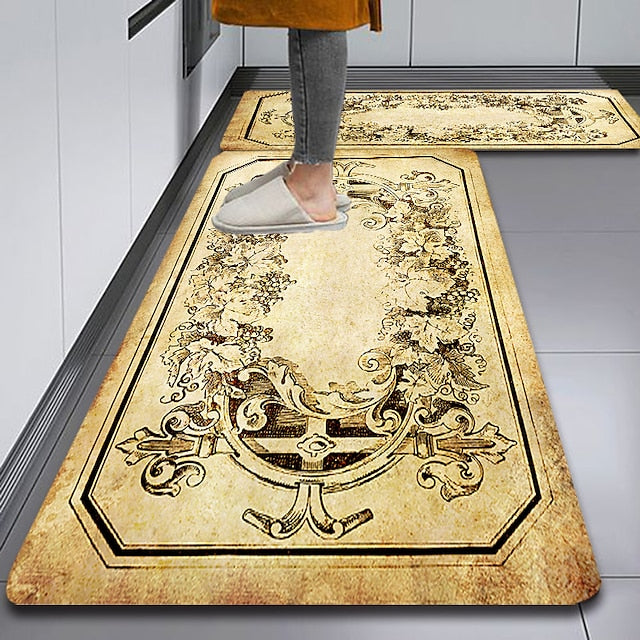 Floor Tile Diatomaceous Earth Kitchen Rug Super Absorbent Kitchen Door Quick-Drying Foot Mat Entry Door Mat Non-Slip Carpet