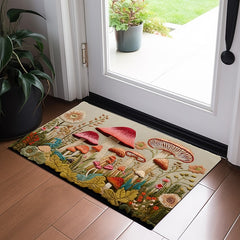 Mushroom Quilting Art Doormat Floor Mats Washable Rugs Kitchen Mat Non-Slip Oil Proof Rug Indoor Outdoor Mat Bedroom Decor Bathroom Mat Entrance Rug